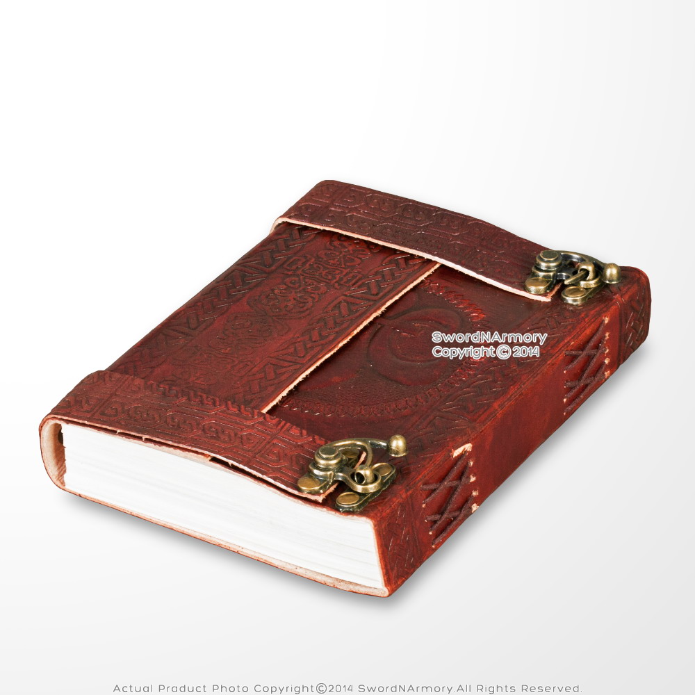 Medieval Genuine Leather Journal Diary Parchment Paper Notebook Fleur