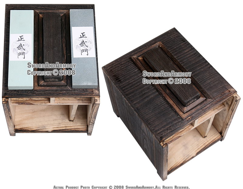 Samurai Katana Wakizashi Sword Cleaning Maintenance Kit w/ Sharpening