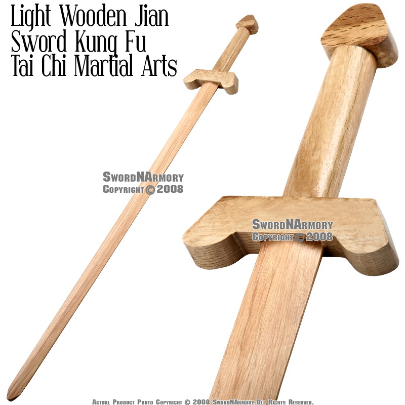 35" Martial Arts Wooden Kung Fu Tai Chi Practice Sword Jian New eBay