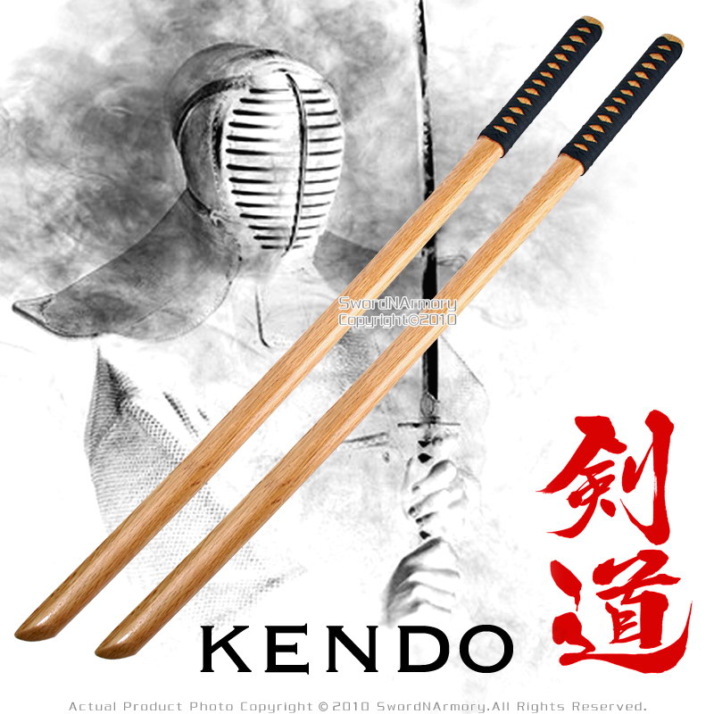 39 " Set of 2 Training Katana Wooden Bokken Practice Sword Kendo Bokuto