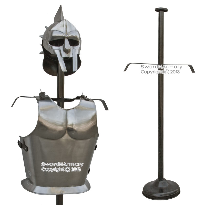 Steel Display Stand for Medieval Roman Body Armor Helmet eBay