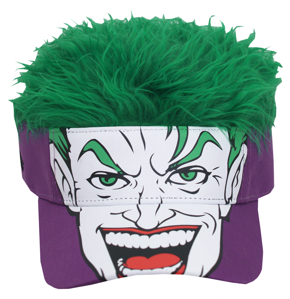 The Joker Flair Men's Hair Crazy Visor Cap Hat w/ Green Hair eBay