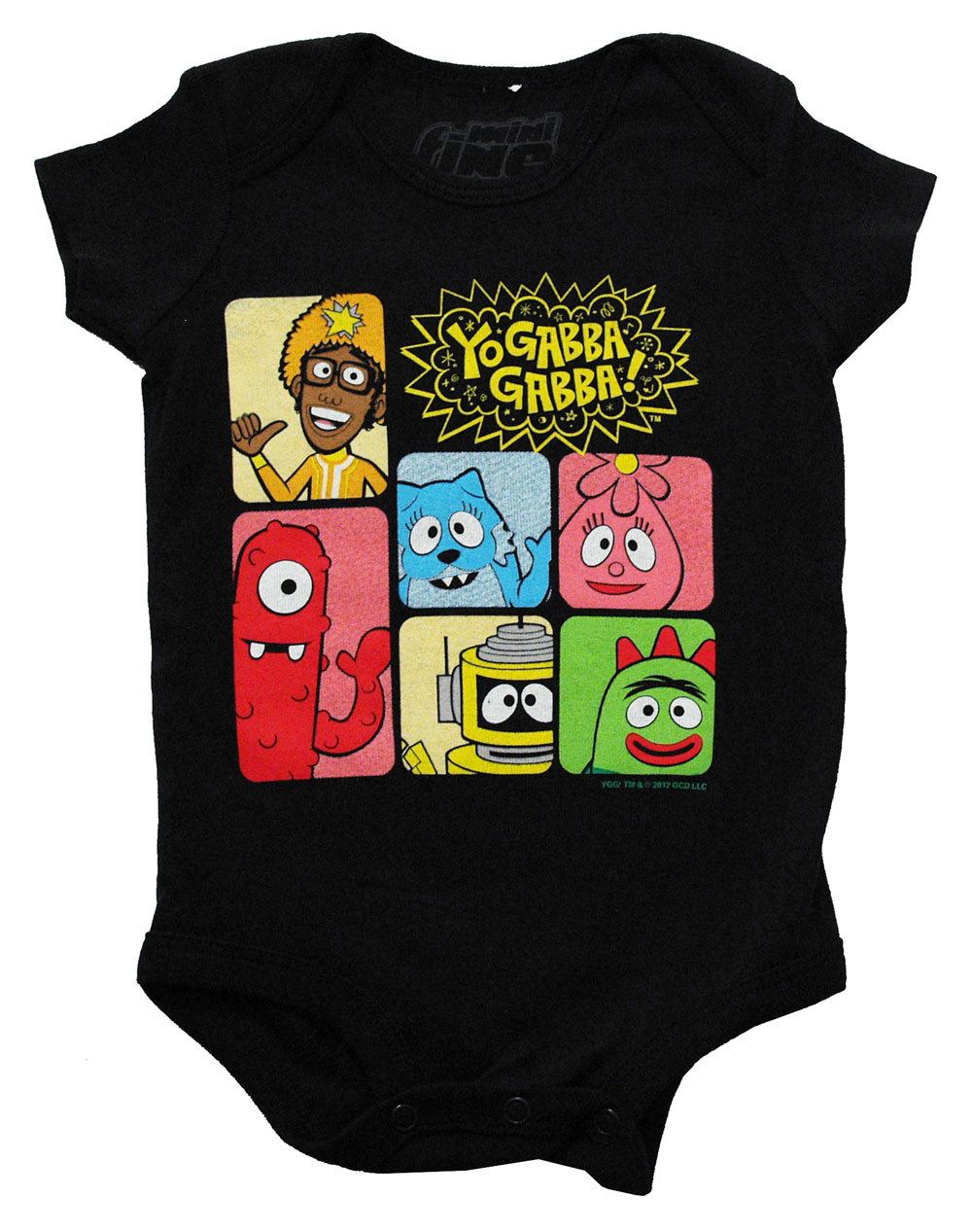 Yo Gabba Gabba Group Shot Cartoon Mini Fine Baby Creeper Romper Snapsuit
