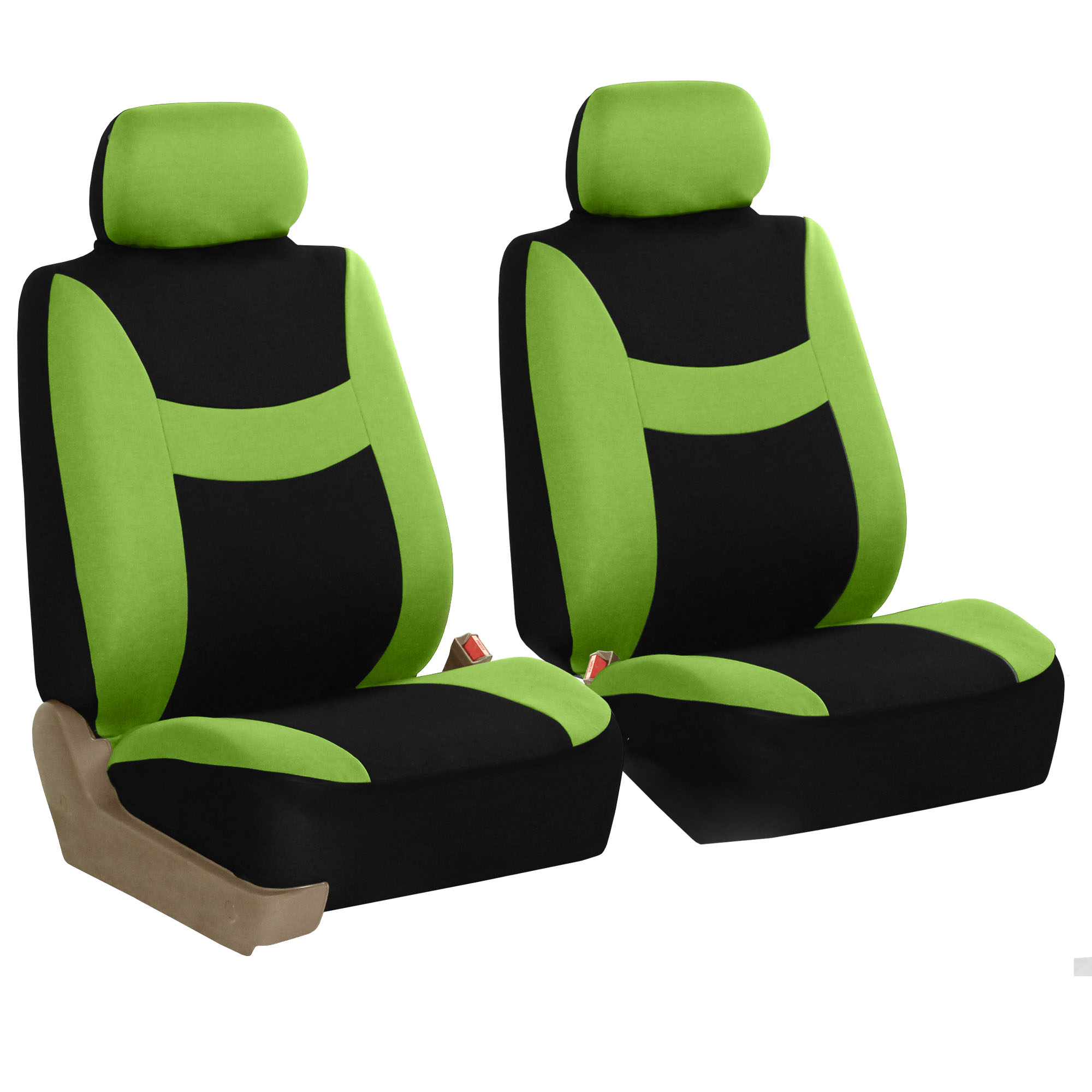 Car Front Bucket Seat Covers w/Beige Seat Cushion Pad combo Auto Car SUV Green eBay