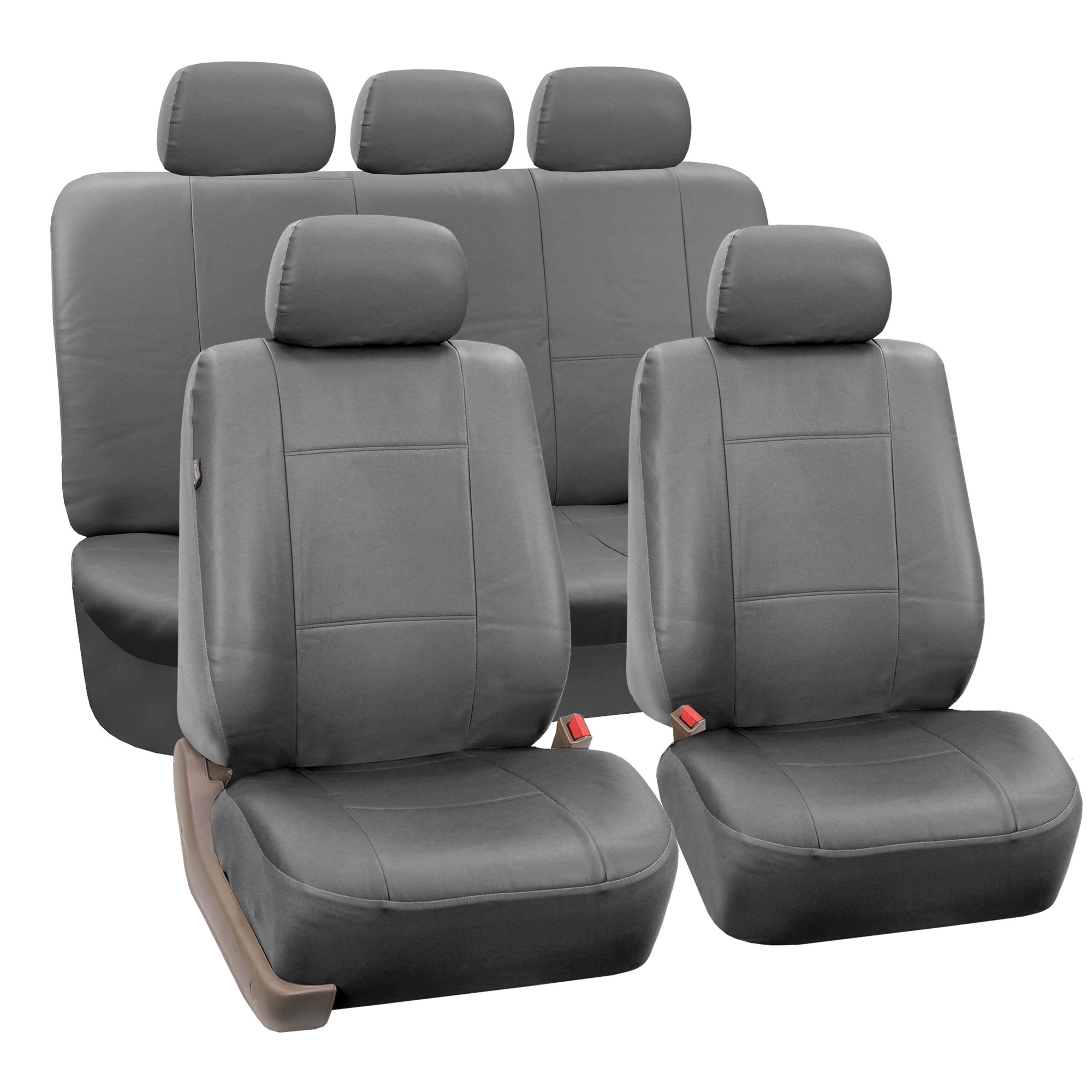 3Row PU Leather Seat Covers Airbag Safe & Split Bench Compatible eBay