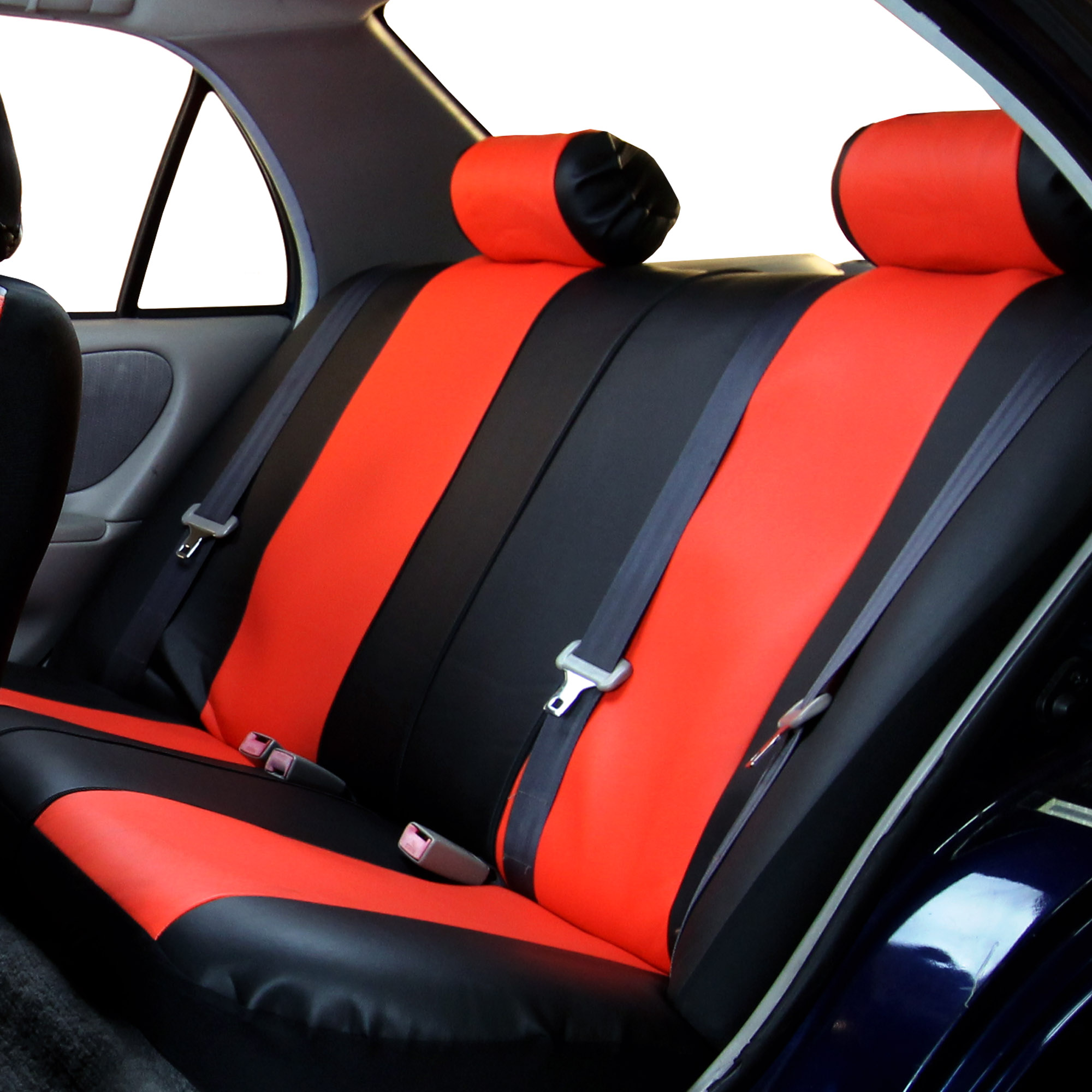 Faux Leather Car Seat Covers Luxury Sports Full Set For Car SUV Minivan eBay