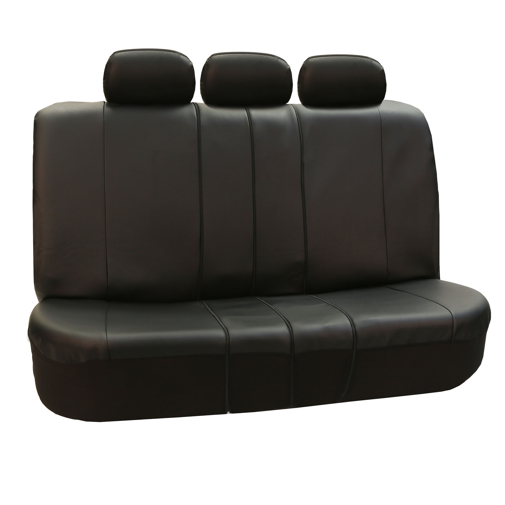 Highback Leather Car Seat Covers Full Set For Auto Black W