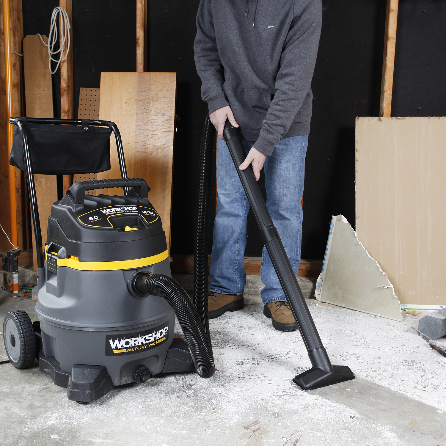Wet Dry Vacs WS1400CA Heavy Duty Shop Vacuum w Cart 14G 6.0