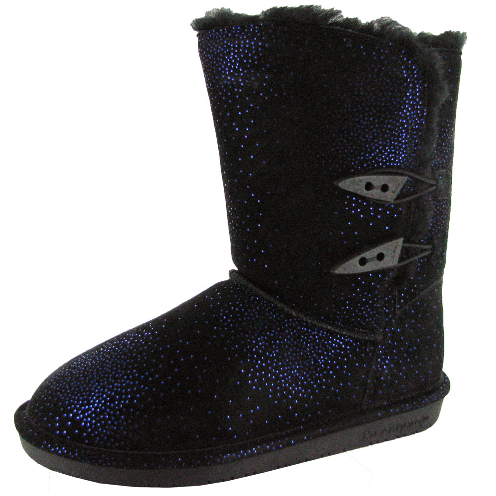 Bearpaw Womens Diva 8Inch Suede Sheepskin Sparkle Boot eBay