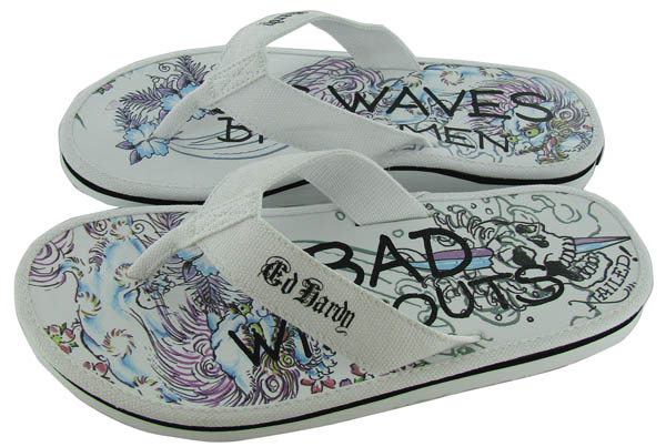 Ed-Hardy-Men-039-s-Miami-Thong-Sandals-Flip-Flops