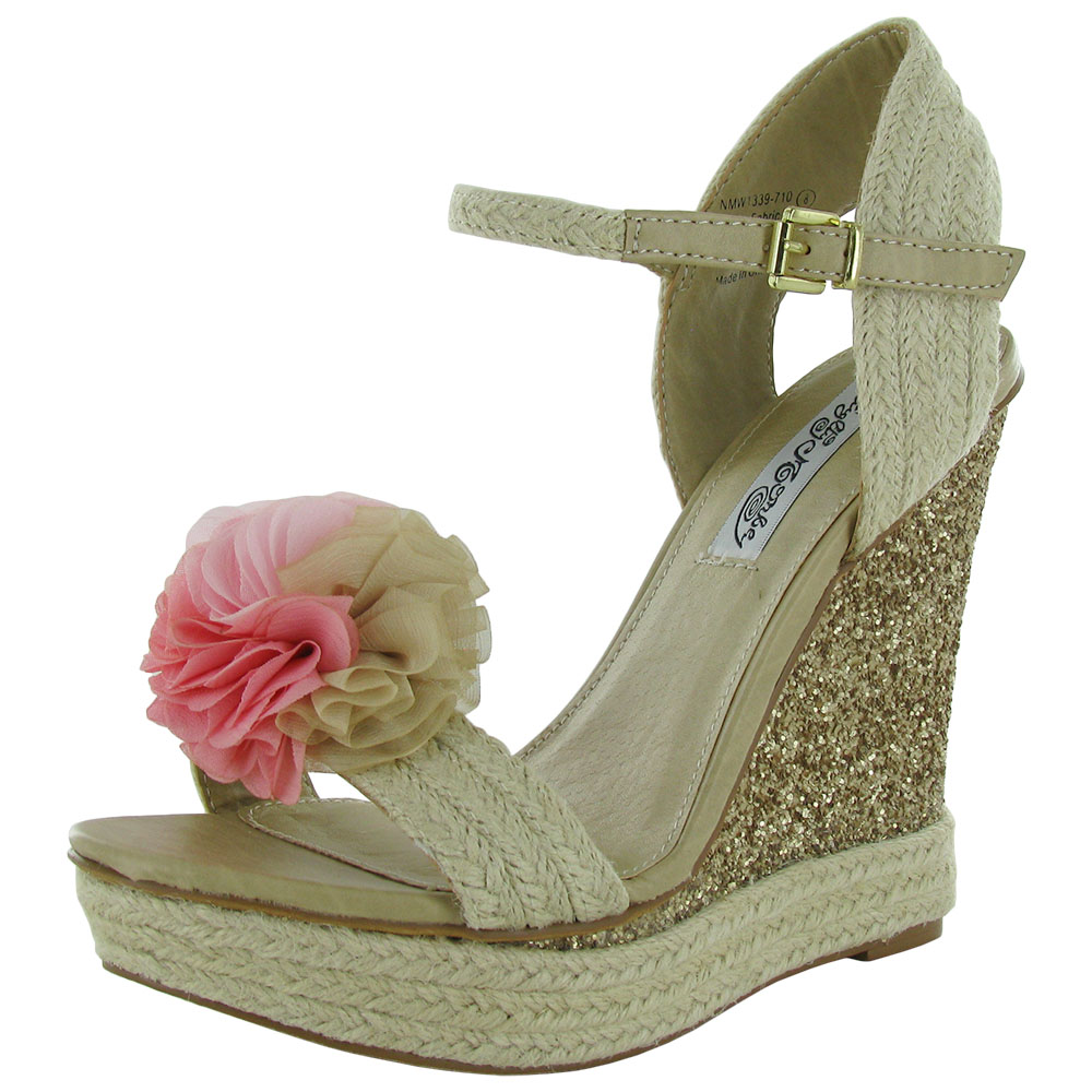 Naughty Monkey Womens Sprinkle Wedge Sandal Shoe eBay