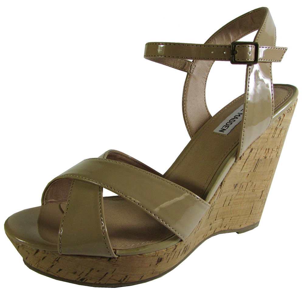 Steve Madden Womens Takkenn Platform Wedge Heel Sandal