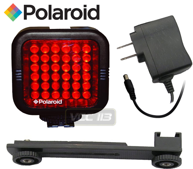 POLAROID Video Light 36 LED IR NIGHT VISION VIDEO CAMERA CAMCORDER