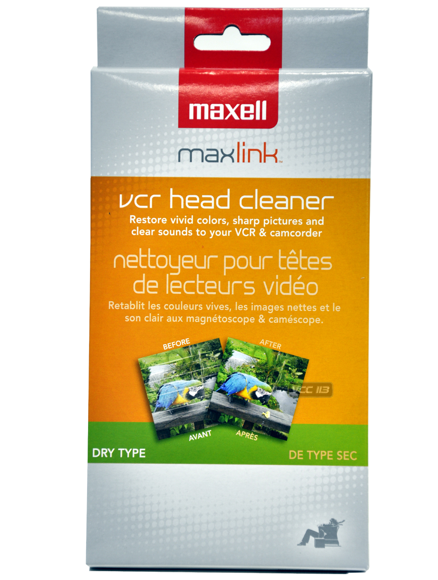 MAXELL 290058 Maxell VP100 VHS Head Cleaner FOR VCR CAMCORDER (Dry) eBay