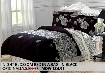 Night Blossom Bed in a Bag - Black 