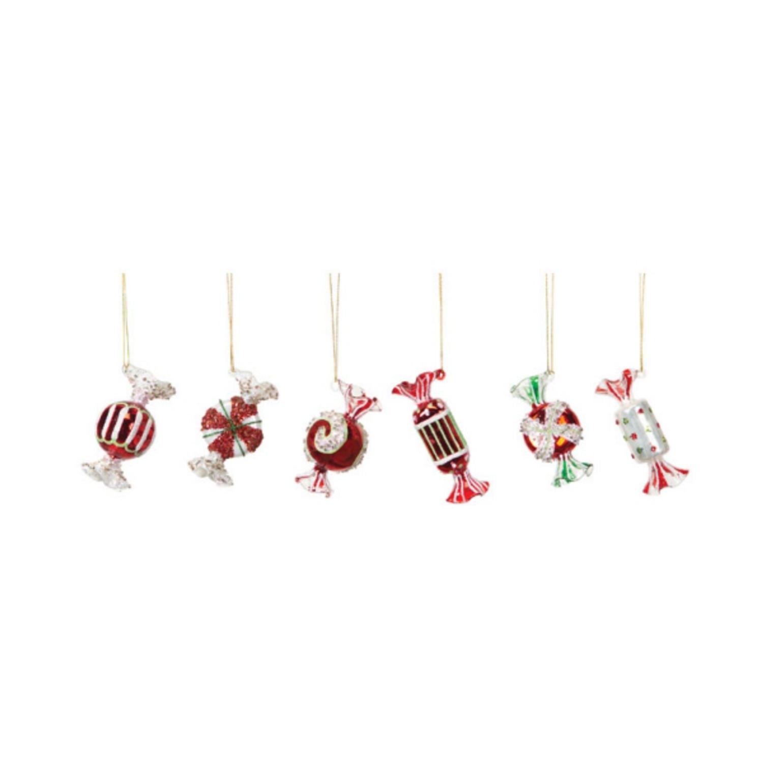 Club Pack of 24 Candy Crush Glass Wrapped Candy Christmas Ornaments 3 Halloween Costume