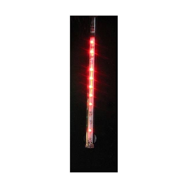 24 LED Lighted Dripping Icicle Tube Christmas Decoration - Red