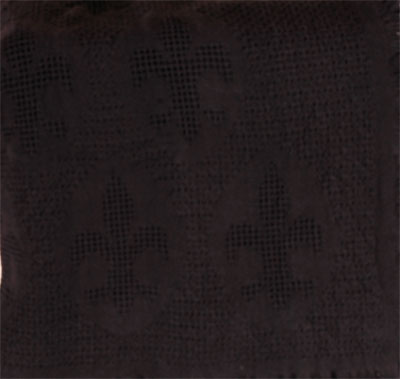 Black Fleur de Lis Afghan Throw Blanket 48