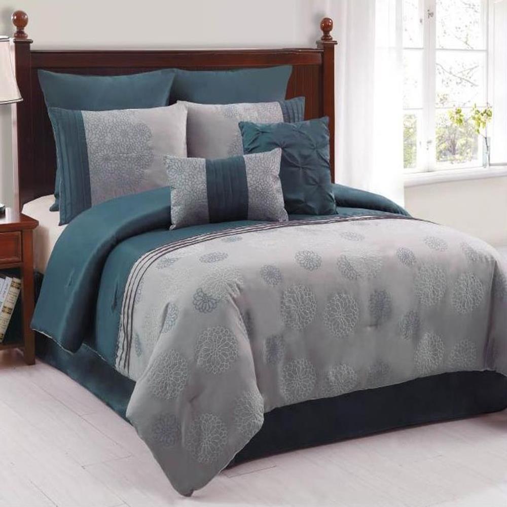 amelle slate blue grey 8 piece comforter bed in a bag amelle slate blue grey 8 piece comforter bed in a bag