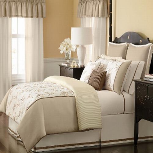Martha Stewart Golden Tree Queen 24 Piece Comforter Bed In A Bag Set eBay