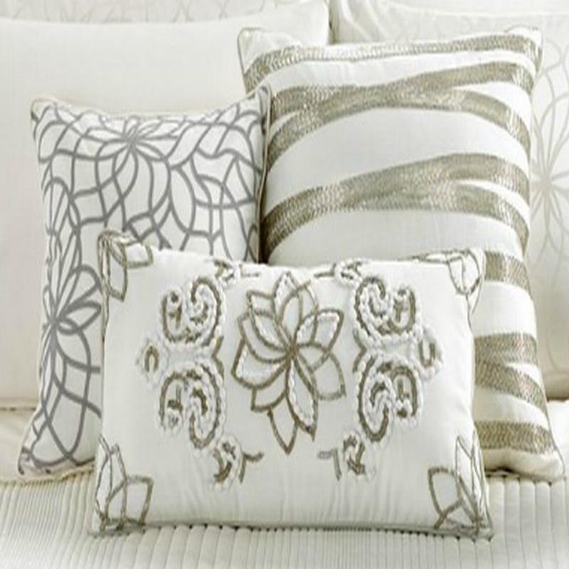Martha Stewart Shimmer 20" Square Decorative Pillow Shimmer Beaded