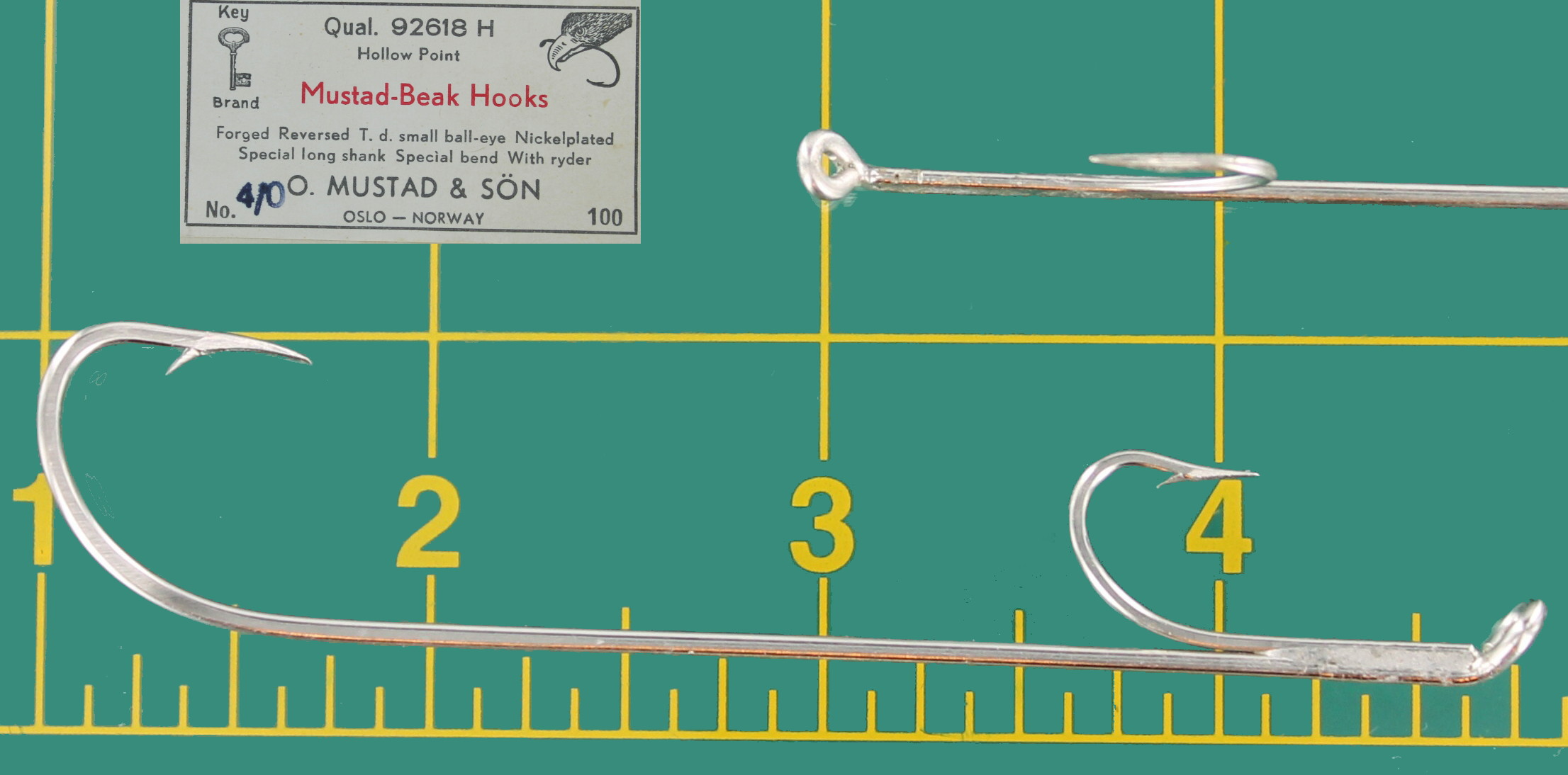 Mustad Ryder Beak Fluke Fishing Hook 92618 H Size 4/0 Qty 20 eBay