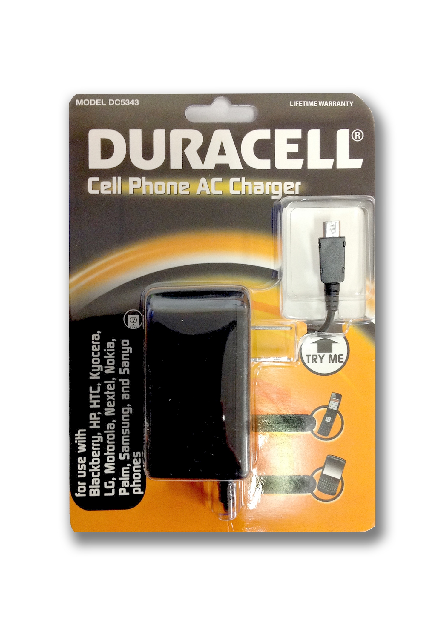 Duracell Cell Phone AC Charger for Micro USB Phones and Devices (DC5343)