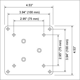 VESA 100 Mounting Pattern VESA 100 x 100 Mounting Pattern