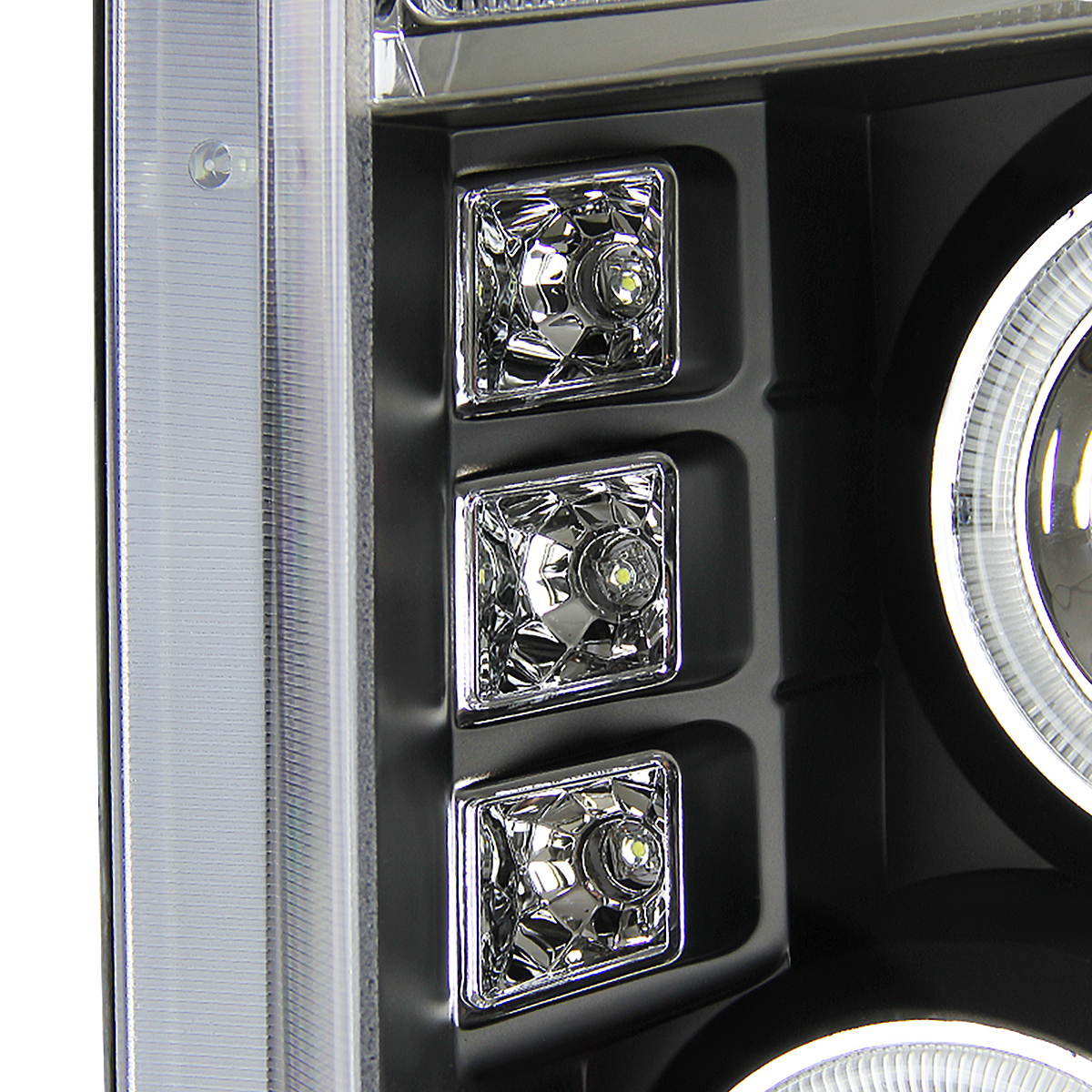 2008-2010 Ford F250 F350 F450 LED Halo Projector ... for a 2008 f350 headlight wiring 