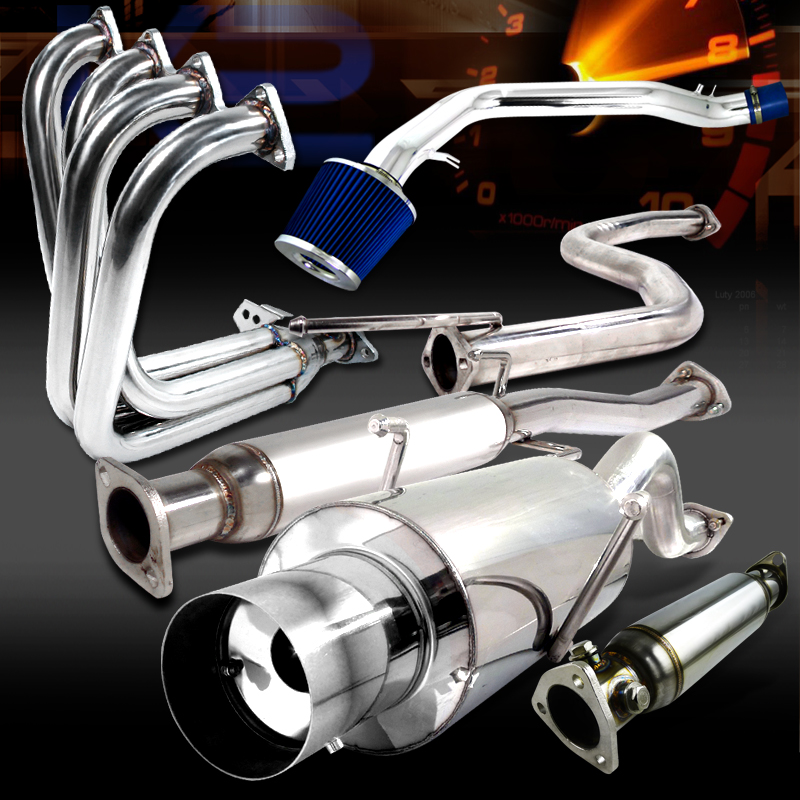 9401 Integra Gs Ls Rs Cold Air Intake+Header+Exhaust Test Pipe+Catback