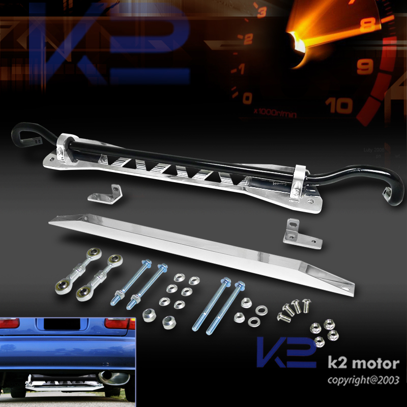 For 9295 Civic Silver Rear Sway Bar Kit+Subframe Brace+L Tie Bar 9401