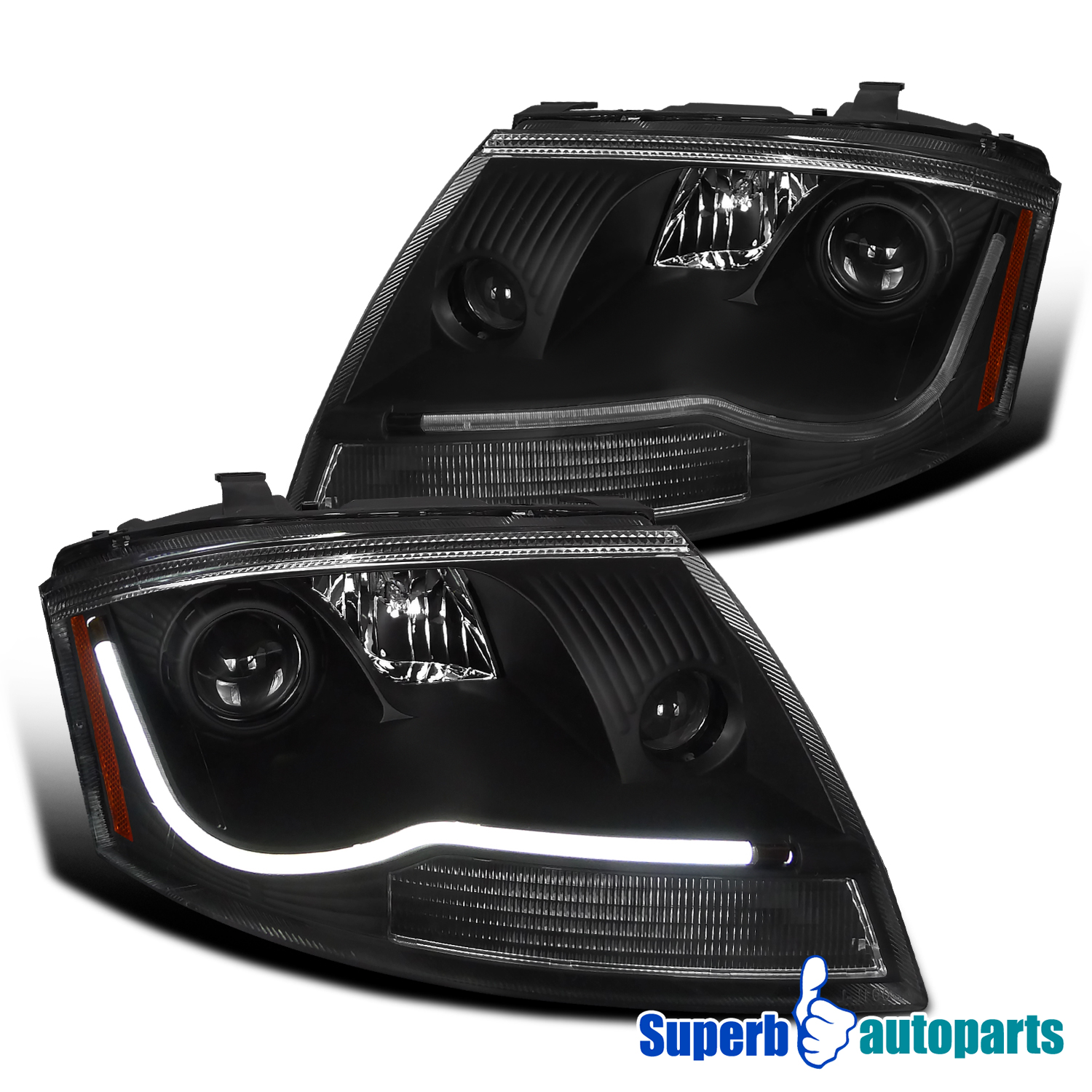 19992006 Audi TT LED DRL Light Bar Projector Headlights Head Lamps