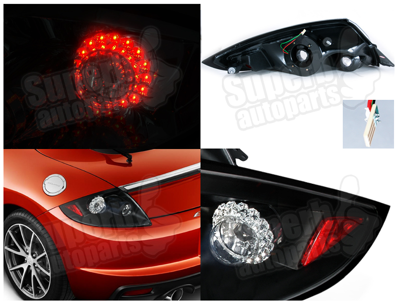 2006 2011 Mitsubishi Eclipse JDM LED Tail Lights Black