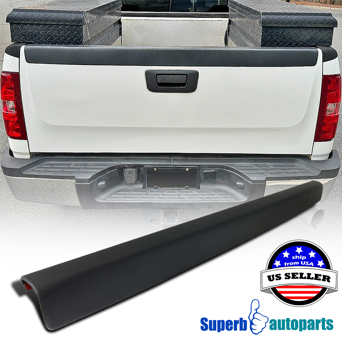 20072014 Silverado 2500 Truck Tailgate Protector Cap High Quality ABS