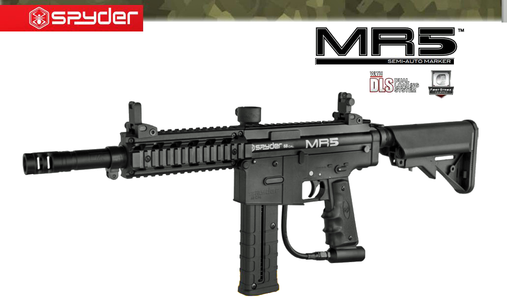 Spyder MR5 Paintball Marker Gun Magazine Fed Black eBay