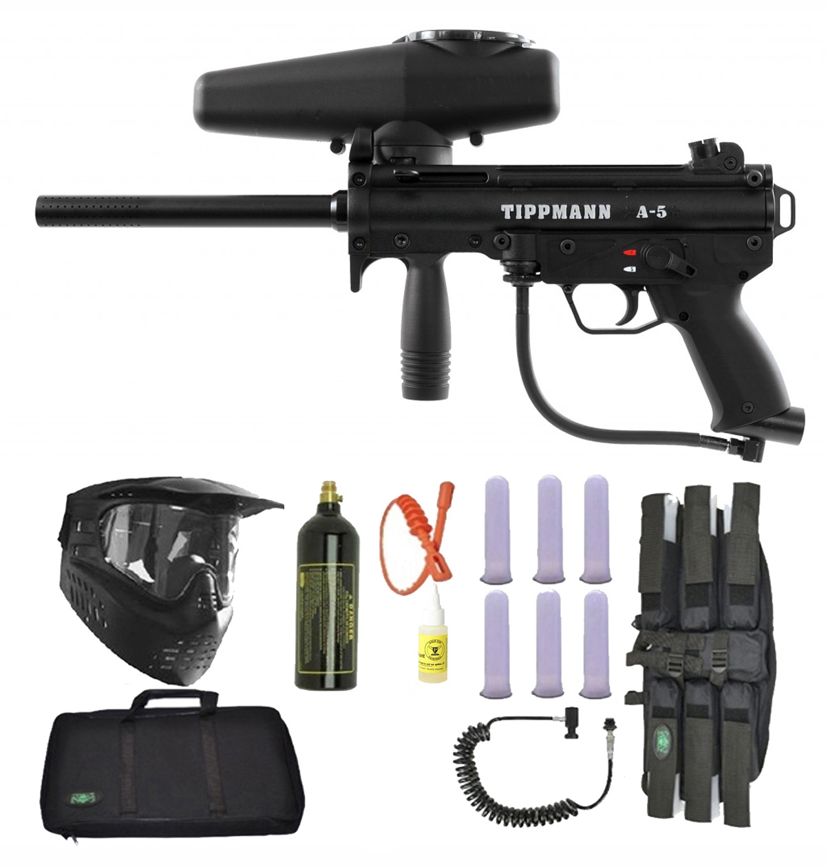Tippmann A5 Paintball Marker Gun 3Skull Sniper Set eBay