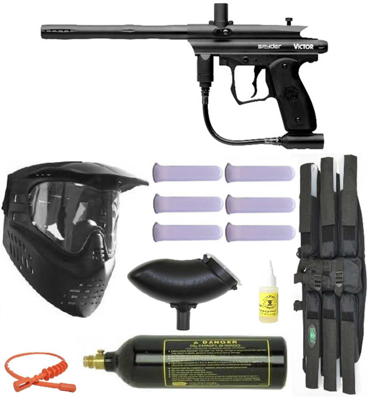 Spyder Victor Paintball Gun Marker Mega Set Black