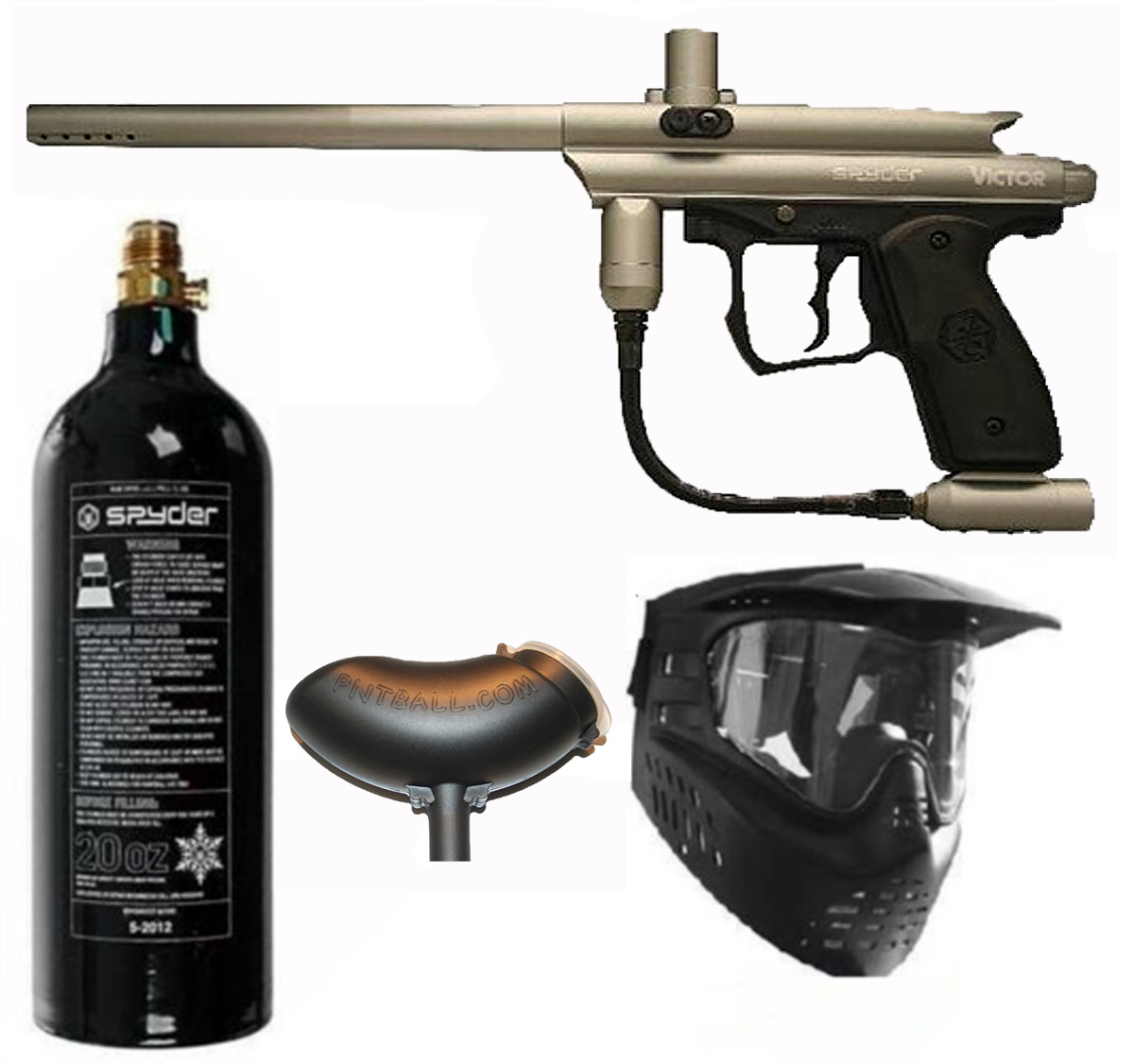 Spyder Victor Paintball Gun Marker Package Silver