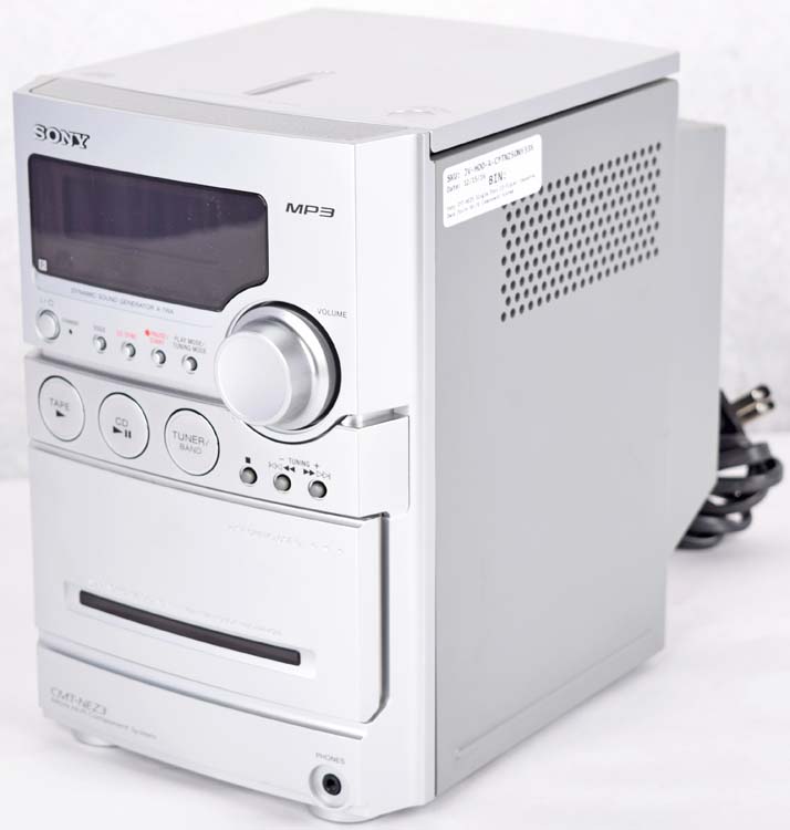 Sony CMTNEZ3 Single Disc CD Player Cassette Deck Micro HiFi Component System eBay
