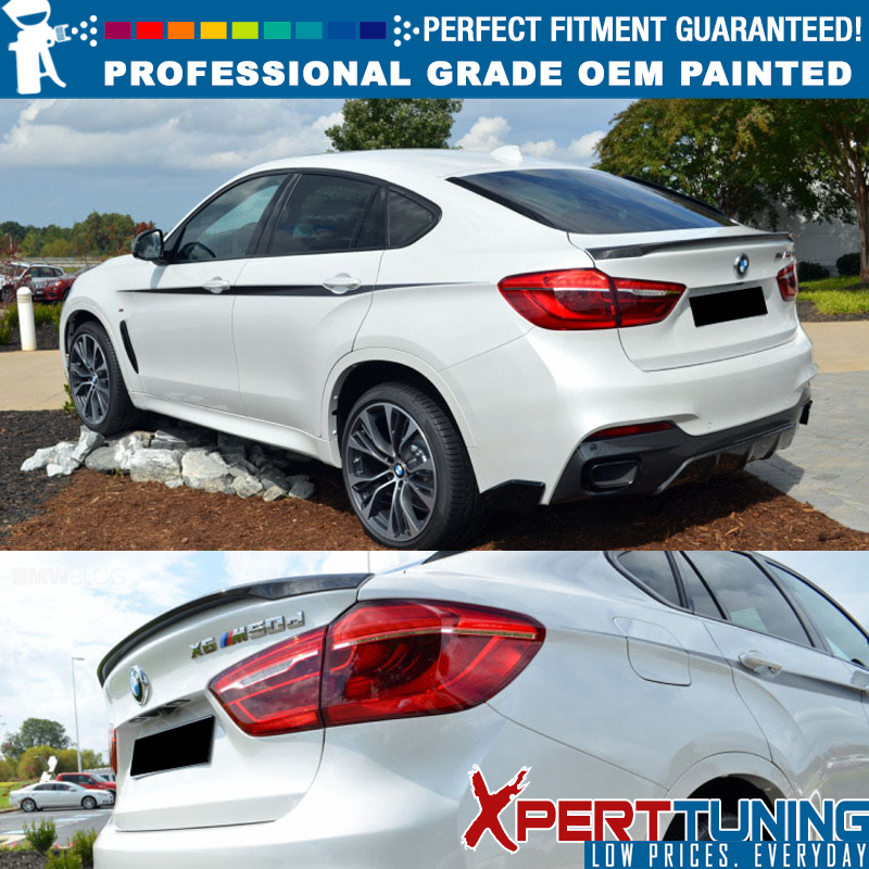Fits 15-18 BMW F16 X6 F86 X6M Performance ABS Trunk Spoiler OEM Painted Color