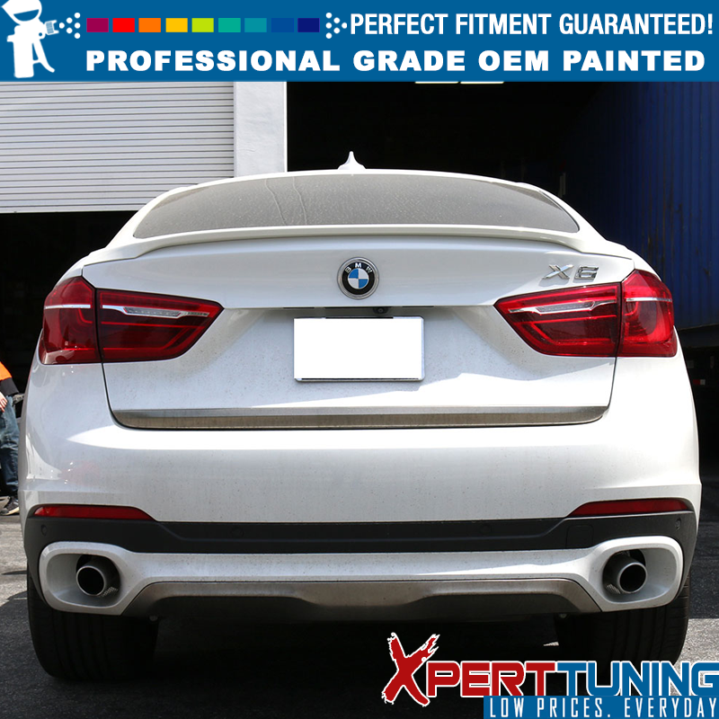 Fits 15-18 BMW F16 X6 F86 X6M Performance ABS Trunk Spoiler OEM Painted Color