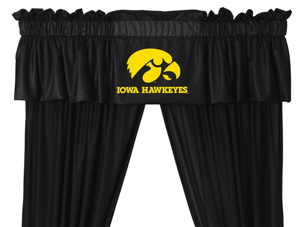 University of Iowa Hawkeyes Window Treatments Valance and Drapes