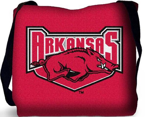 Arkansas Razorback Woven Tote Travel Bag