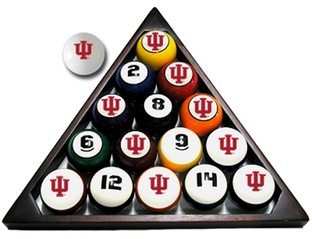 Indiana University Hoosiers Billiard Pool Ball Set