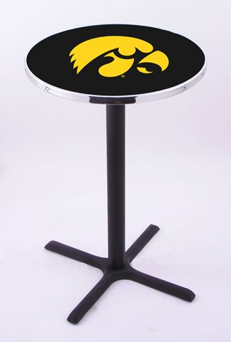 University of Iowa Hawkeyes Black Pub Table