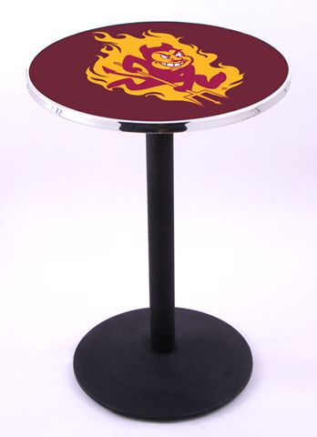 Arizona State University Pub Table With Chrome Edge