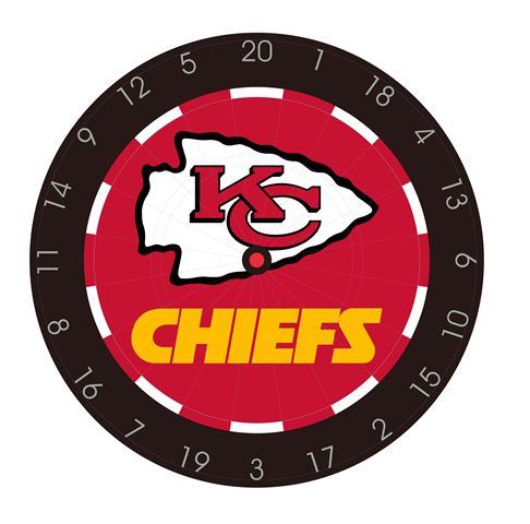 Kansas City Chiefs Bristle Dartboard Dart Board