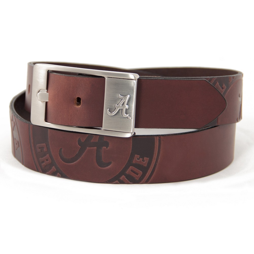 Alabama Crimson Tide Branded Brown Leather Belt