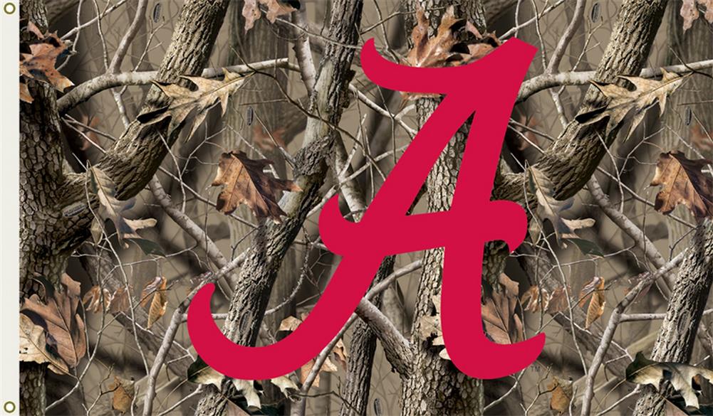 Alabama Crimson Tide Bama Realtree Camo Flag