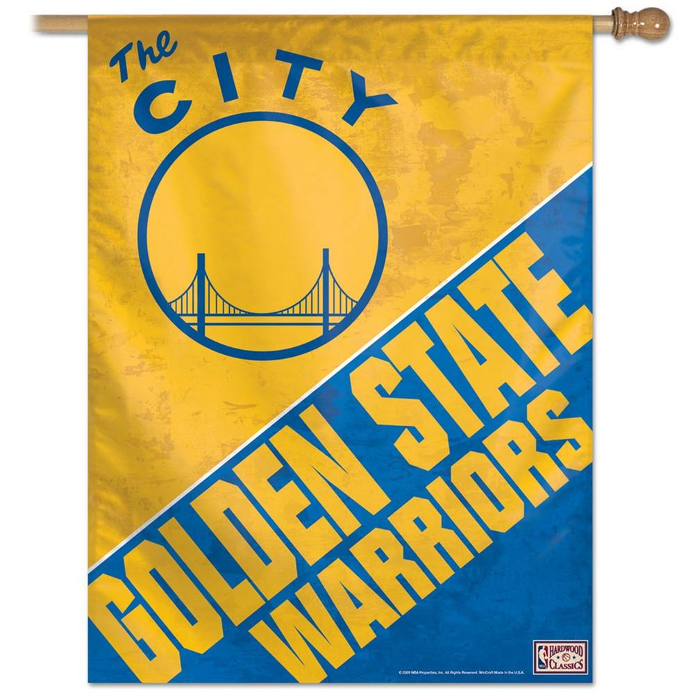 Golden State Warriors Flag - Throwback 27X37 House Flag Banner